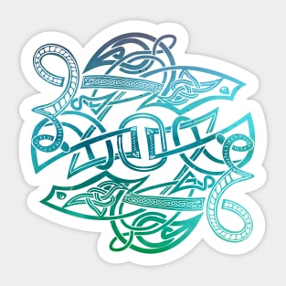 Dragon Celtic Knot Roundel Sticker